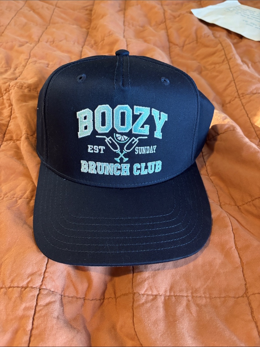 Boozy Brunch Club Women’s Navy Snapback Hat